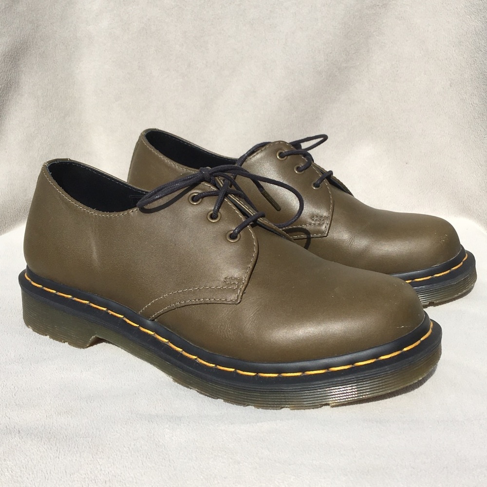 Dr. Martens Olive Green Leather 1461 Oxfords 38/ 7